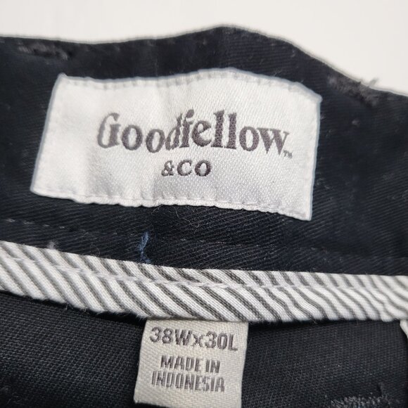 Goodfellow Mens Pants Hennepin Chino 38 X 30 Athletic Slim Tapered Leg Black - Picture 5 of 16